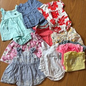 Baby Girl 3 months Rompers and Dresses Bundle
